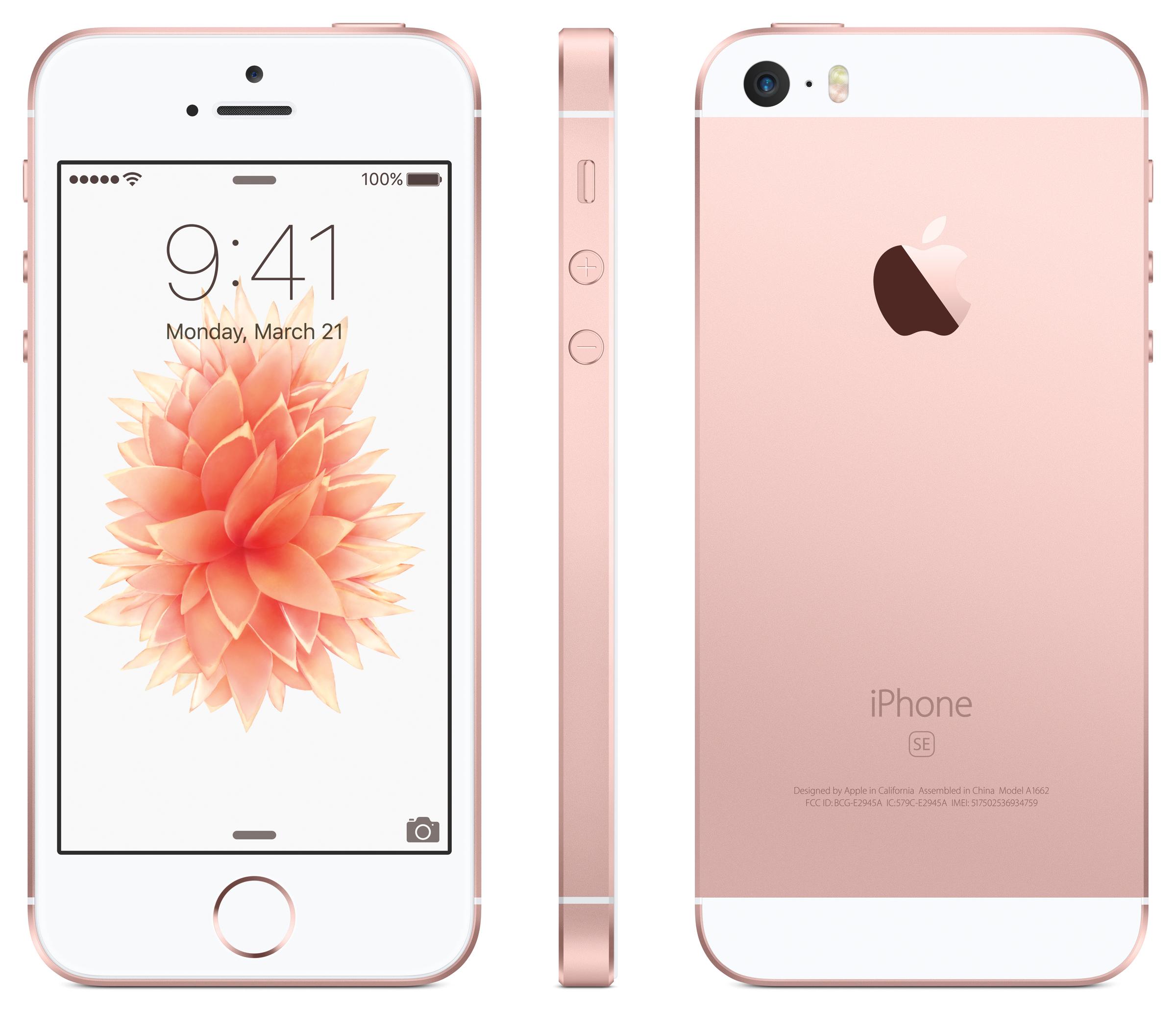 iPhone SE en color rosa