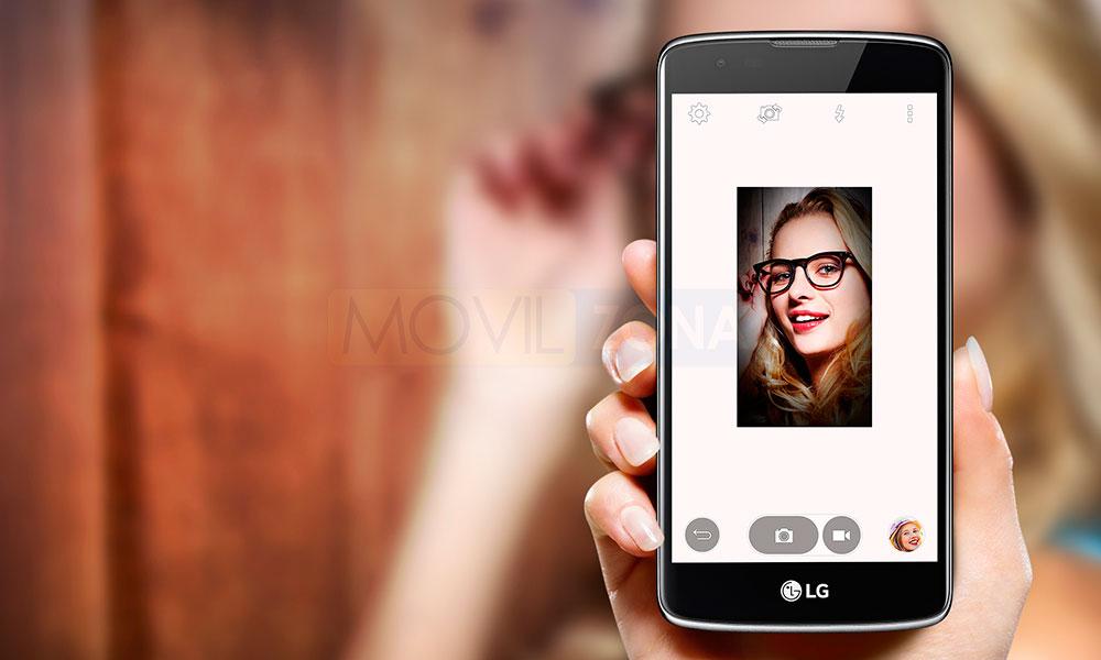 LG K8 con selfie