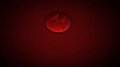 Logotipo de Motorola teñido de rojo