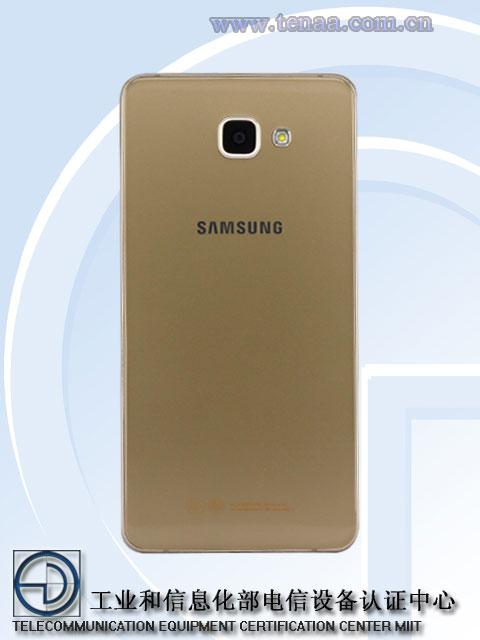 Samsung Galaxy A9 pro dorado trasera
