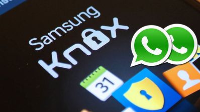 Samsung Knox logo con doble whatsapp