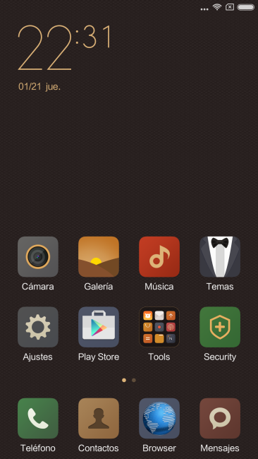 Escritorio del Xiaomi Redmi Note 3