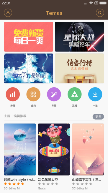 Temas del Xiaomi Redmi Note 3
