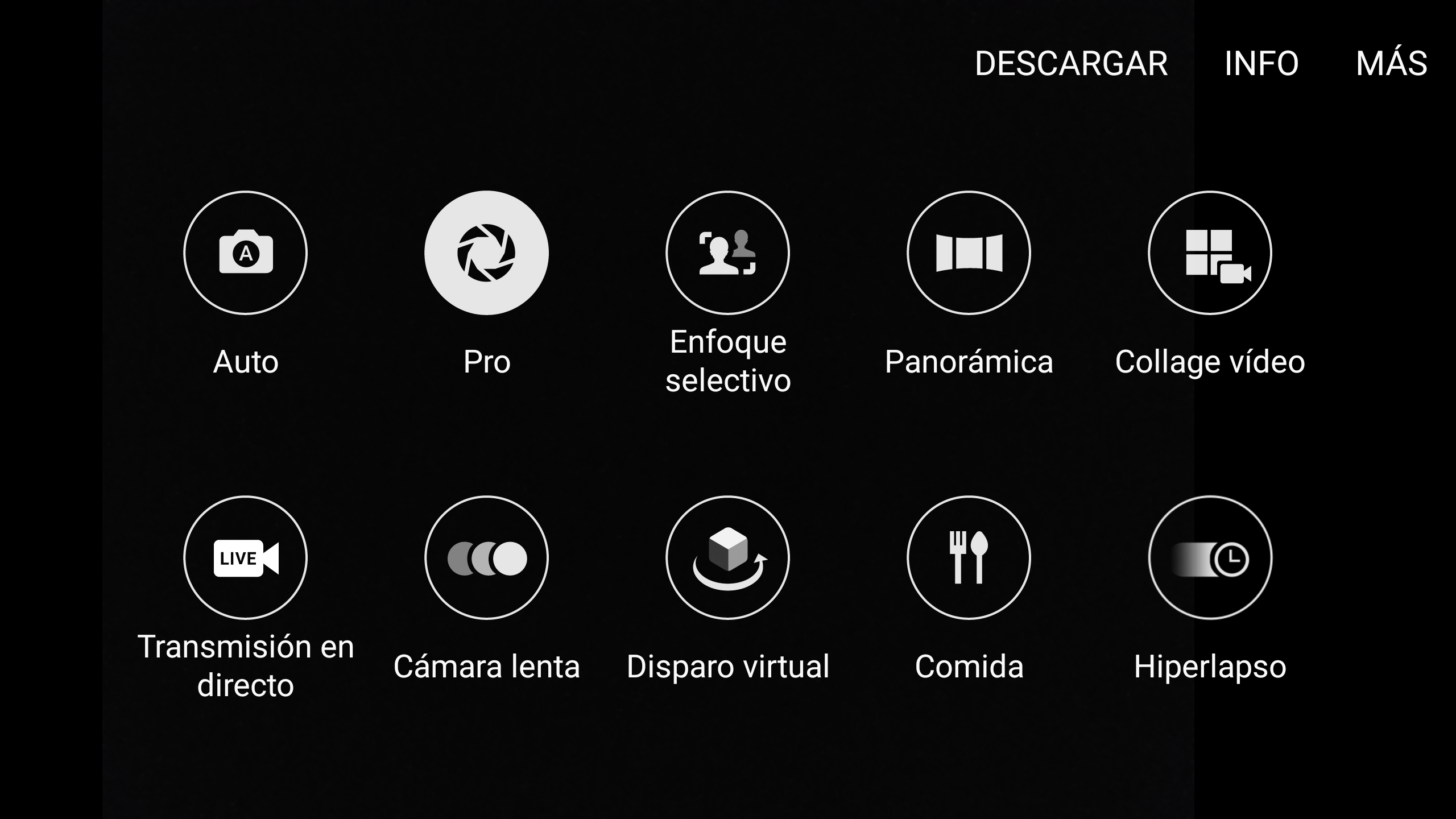 Modo Pro del Samsung Galaxy S7 Edge