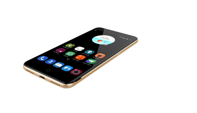 ZTE Blade V7 color oro pantalla encendida
