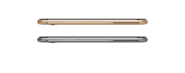 ZTE Blade V7 oro y plata visión lateral de perfil