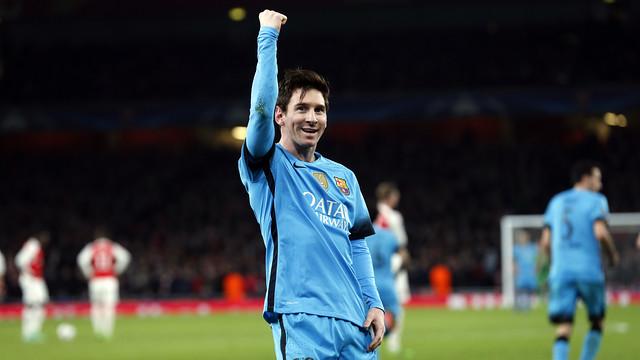 Messi celebrando gol