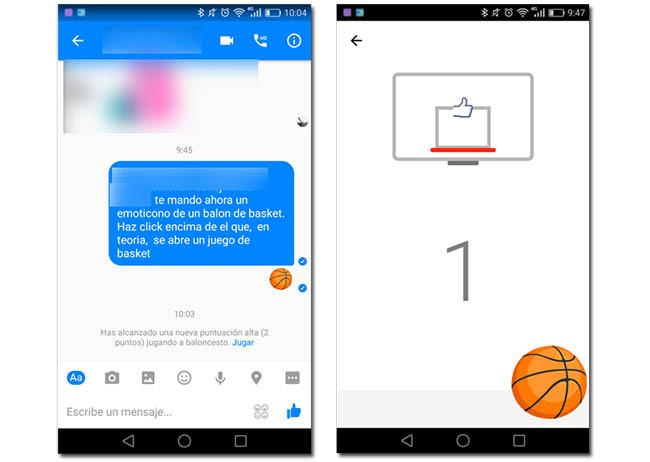 juego de baloncesto facebook messenger