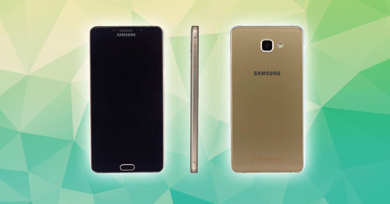 Samsung Galaxy A9 Pro dorado vistas