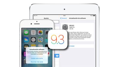 iOS 9.3 sobre iphone y ipad