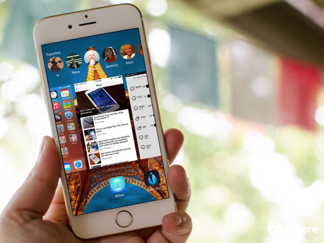 Multitarea de iOS 9 en un iPhone 6