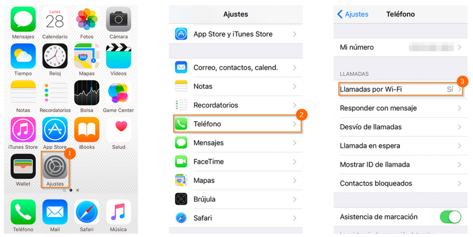 como activar llamadas wifi en el iphone