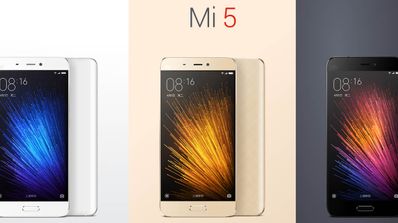 Xiaomi Mi5 en color blanco, negro y dorado