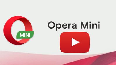 opera mini con logotipo youtube