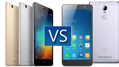 redmi 3 pro vs redmi note 3 pro