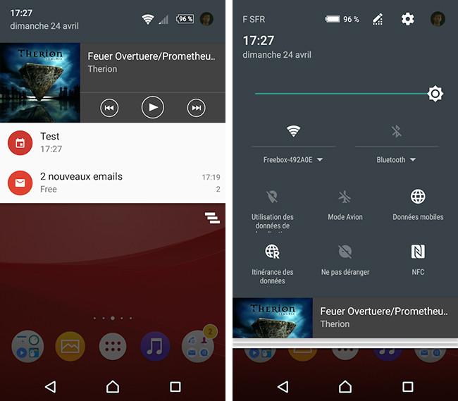 Android N UI Sony Xperia Z5