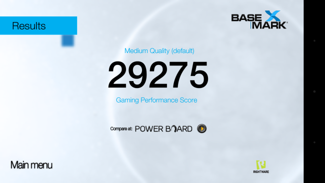 Resultado del Huawei P9 en Basemark
