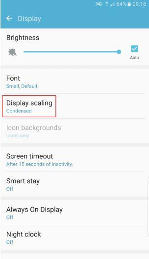 Display Scaling S7