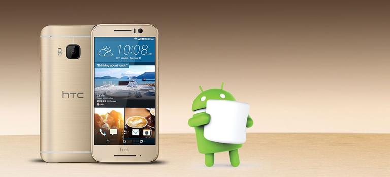 HTC One S9 dorador con Android
