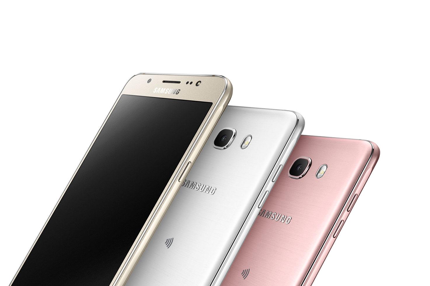 Samsung Galaxy J7 2016 dorado, blanco y rosa