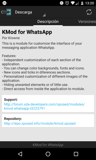 WhatsApp modulo Xposed