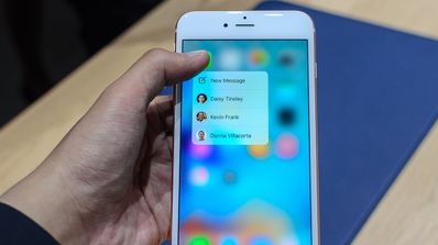 Menú 3D Touch en un iPhone