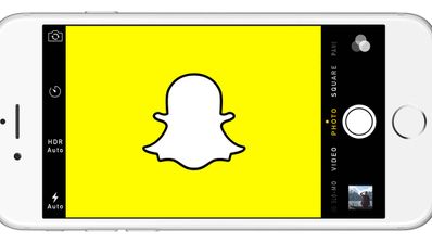 iPhone con logo de Snapchat
