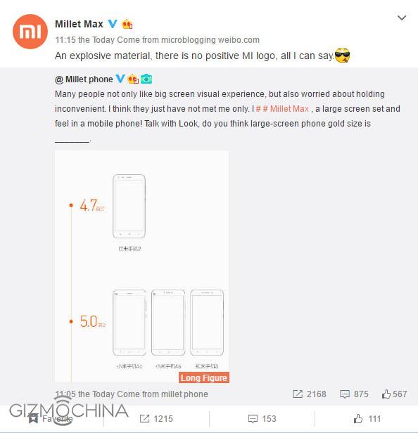 Xiaomi Max weibo