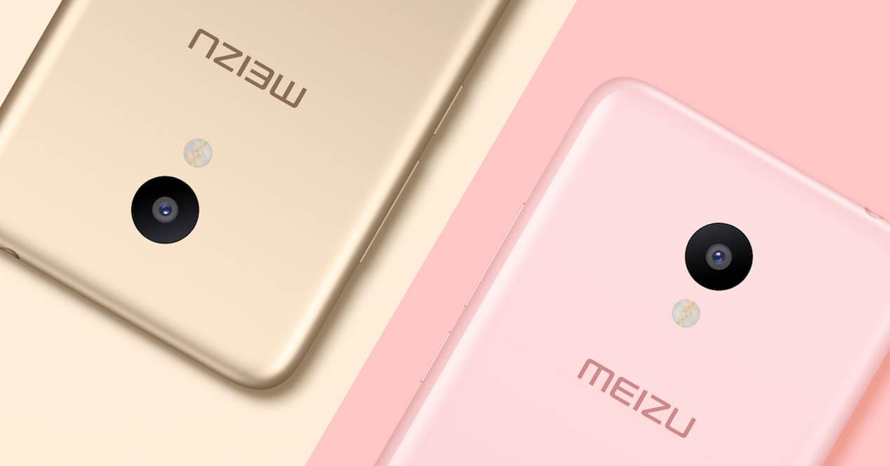 Meizu m3 rosa y dorado