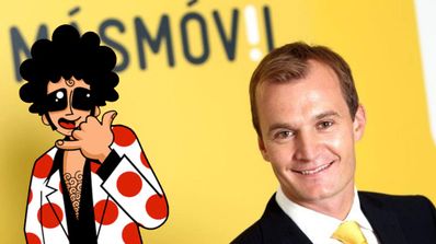 Meinrad Spenger y mascota pepephone