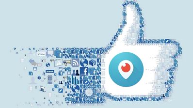 Facebook y logo periscope