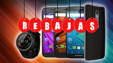 moviles motorola con cartel de rebajas