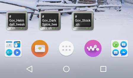 Xperia Z5 governor widgets
