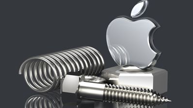 Logotipo de Apple en color gris