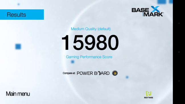 Resultado en Basemark del Huawei P9 Lite