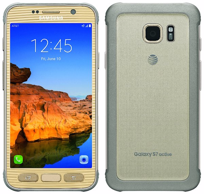 Samsung Galaxy S7 Active de color dorado