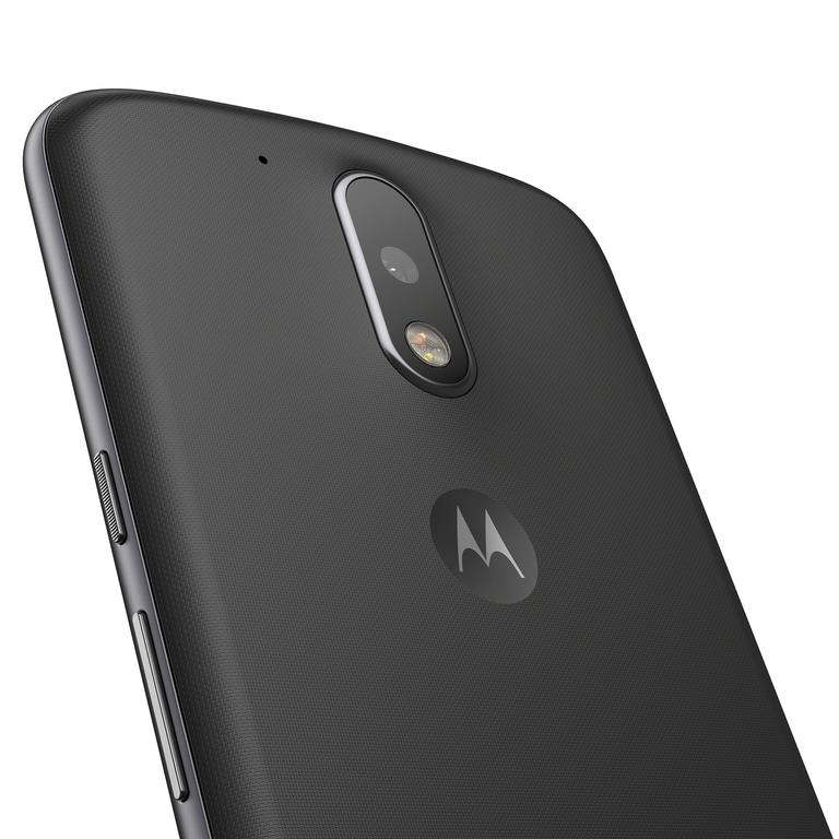 Motorola Moto G4 detalle de la cámara carcasa negra