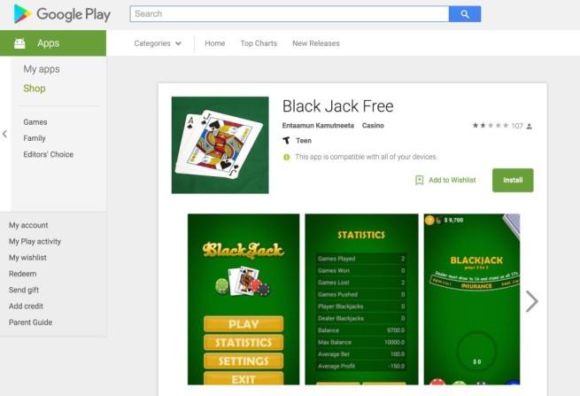 Black Jack free google play