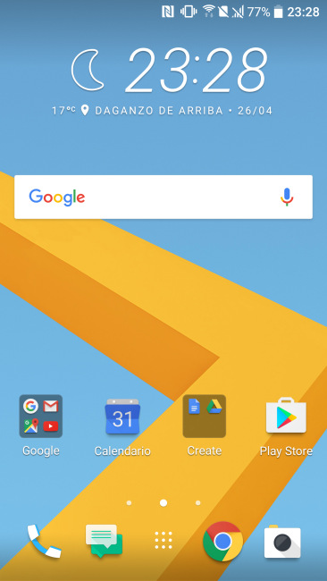 Escritorio del HTC 10