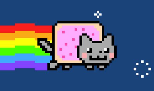 Gatito arco iris GIF
