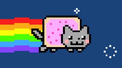 Gatito arco iris GIF