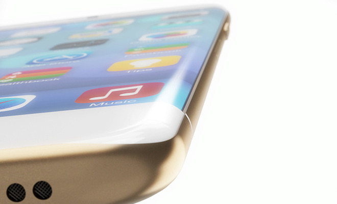 iPhone con pantalla curva