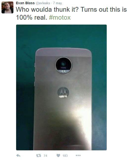 Motorola Moto X tuit