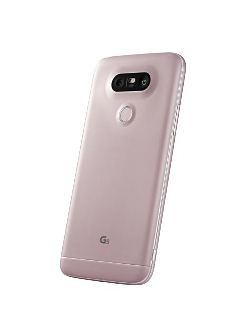 LG G5 color rosa trasera ladeado