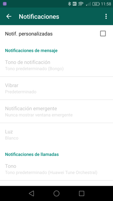 Notificaciones personalizadas WhatsApp