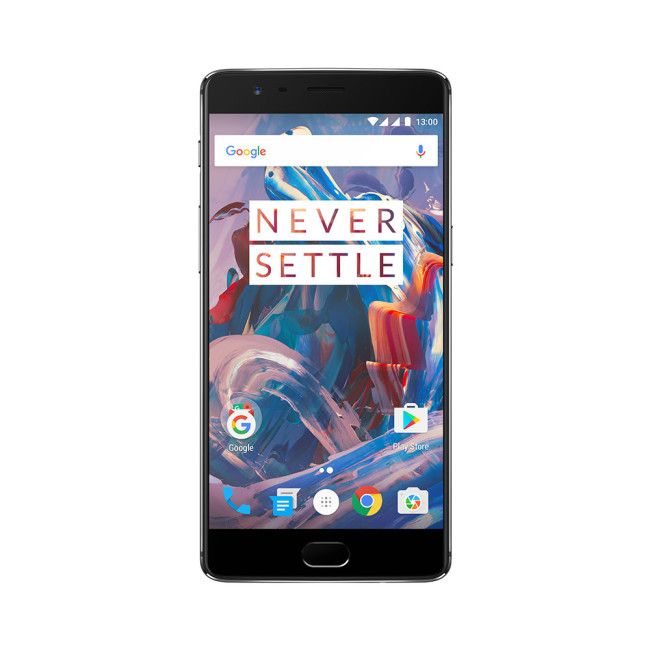 OnePlus 3 frontal de color negro
