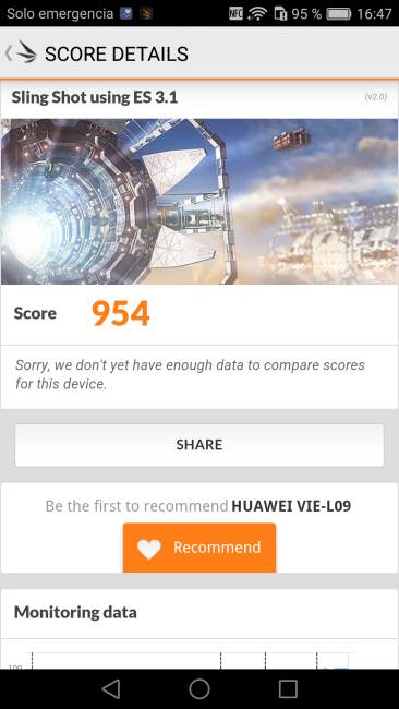 Rsultado en 3D Mark del Huawei P9 Plus