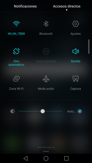Accesos rápidos del Huawei P9 Plus