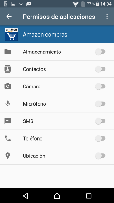 Gestión de permisos en el Sony Xperia X