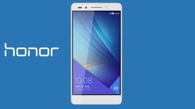 honor 7 blanco con fondo azul
